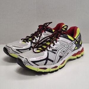 Asics Shoes Gel Kayano 21 Lightning Yellow Red Silver Vtg Sz 9.5 Mens